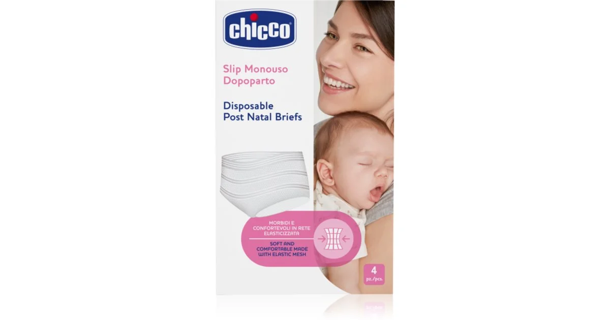 Chicco Mammy Slip Usa E Getta Post-Natale Mutandine Post Parto Taglia Universal 4 Pz