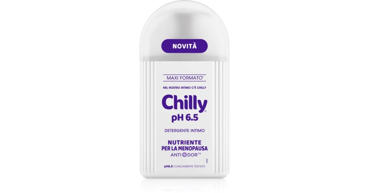 Chilly Menopause pH 6.5 gel per l'igiene intima per sostenere il benessere durante la menopausa 300 ml