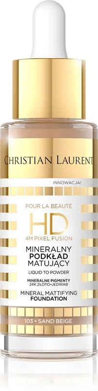 Christian Laurent Pour La Beauté fondotinta opacizzante lunga tenuta colore 103 Sand Beige 32 ml