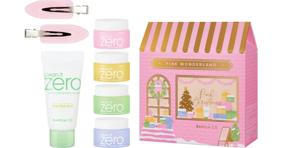 Banila Co. Clean It Zero Pink Wonderland Special Set Set Regalo Di Natale Per Una Pulizia Perfetta Della Pelle 1 Pz