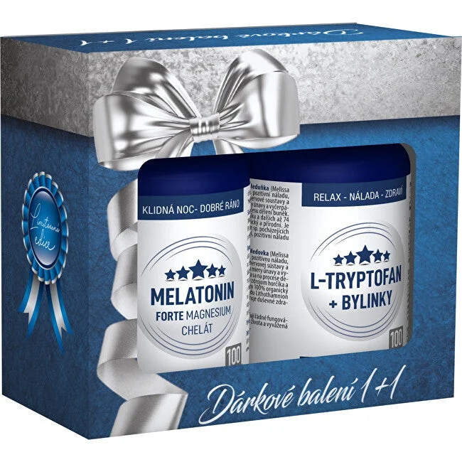 Clinical Melatonina Forte Chelato Di Magnesio 100 Compresse + L-Triptofano, Erbe 100 Compresse