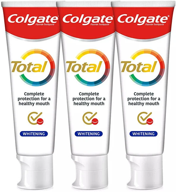 Colgate Dentifricio sbiancante Total Trio 3 x 75 ml