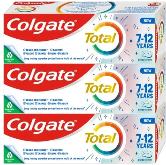 Colgate Dentifricio per bambini Total Junior Trio 3 x 50 ml