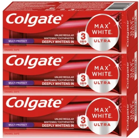 Colgate Dentifricio Max White Ultra Protect Trio 3 x 50 ml