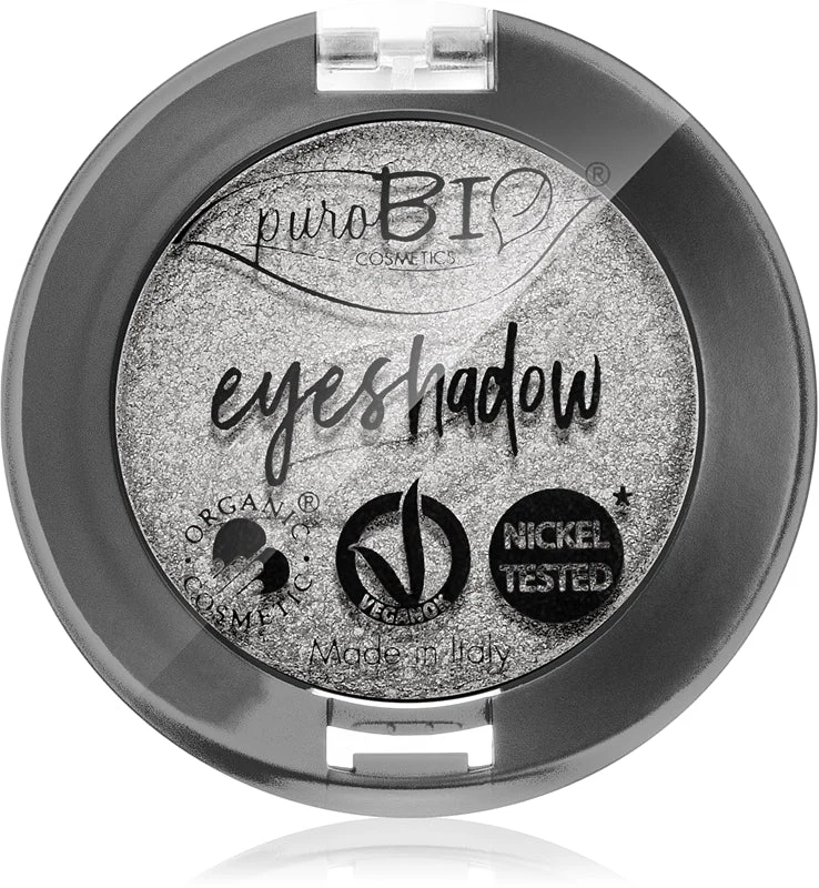 puroBIO Cosmetics Compact ombretti colore 23 Silver 2,5 g