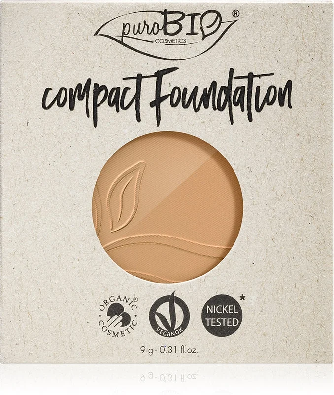 puroBIO Cosmetics fondotinta compatto in polvere - ricarica SPF 10 colore 03 9 g