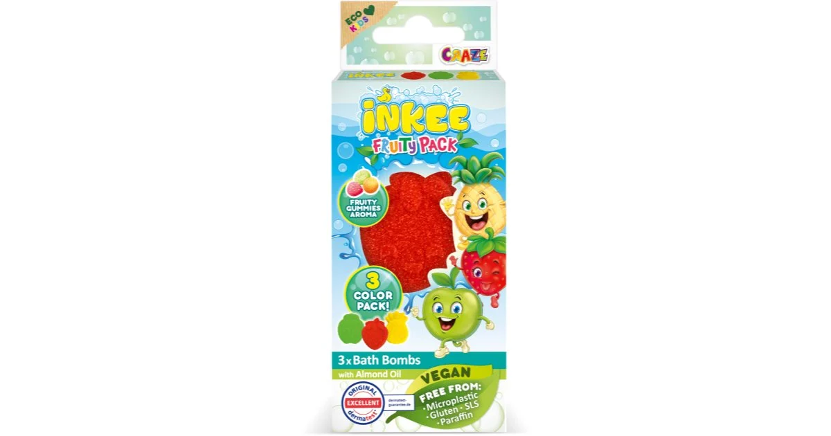 Craze INKEE Fruity Pack bomba da bagno per bambini 3x15 g