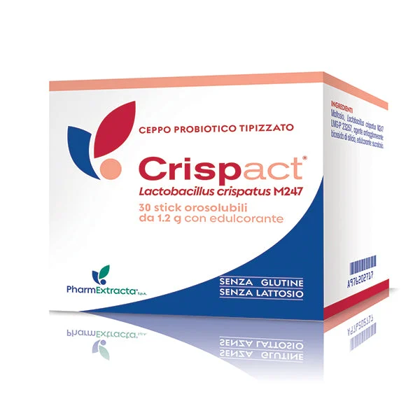 Crispact M247 Integratore Alimentare equilibrio flora batterica 30 Stick Orosolubili