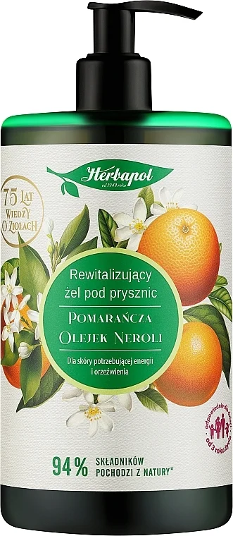Gel doccia rivitalizzante "Olio di arancia e neroli"