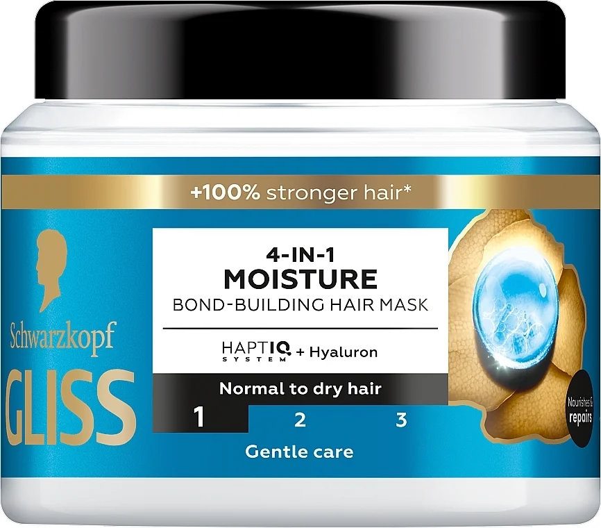 Maschera idratante 4 in 1 per capelli danneggiati e secchi