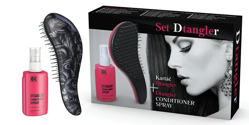 Dtangler Conditioner Spray Set Black Flower Set regalo