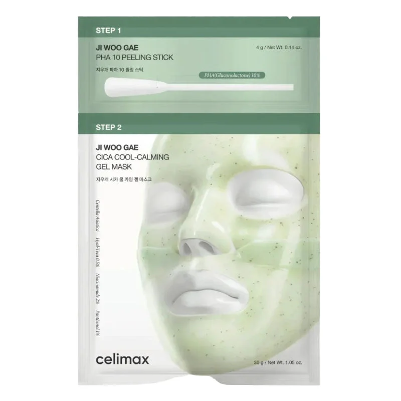 Ji Woo Gae Cica PHA Peel Maschera gel in 2 fasi 4g+30g (1 foglio)