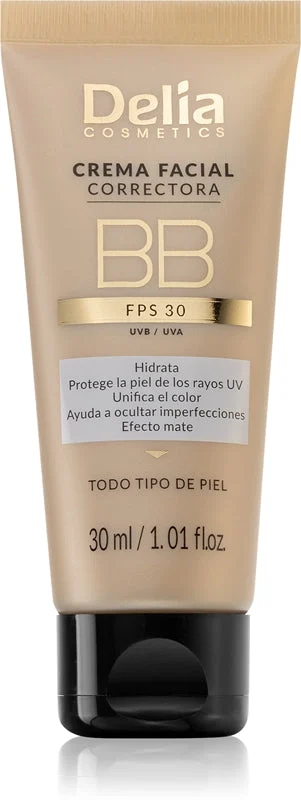 Delia Cosmetics BB crema colorata viso SPF 30 colore chiaro 30 ml