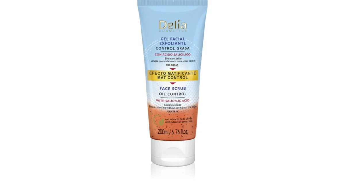 Delia Cosmetics Olio Controllo Scrub Viso Con Acido Salicilico 200 Ml