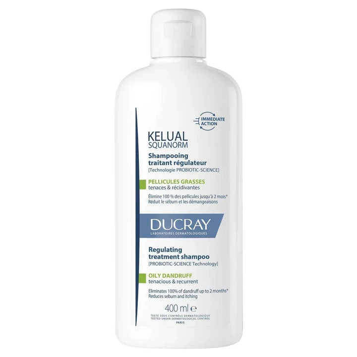 Ducray Kelual Squanorm Shampoo Trattante Regolatore Forfora Grassa 400ml