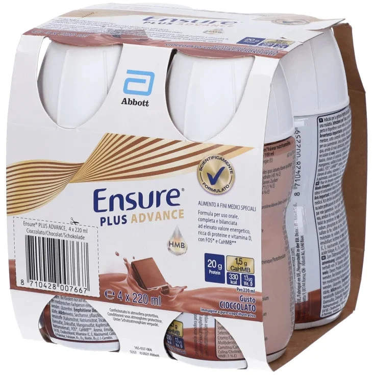 Abbott srl Ensure Plus Advance Cioccolato Abbott 4X200Ml