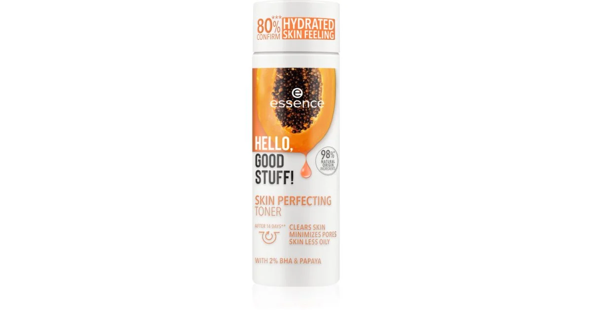 Essence Hello, Good Stuff! 2% Bha & Papaya Lozione Tonica Normalizzante Per La Riduzione Del Sebo 100 Ml