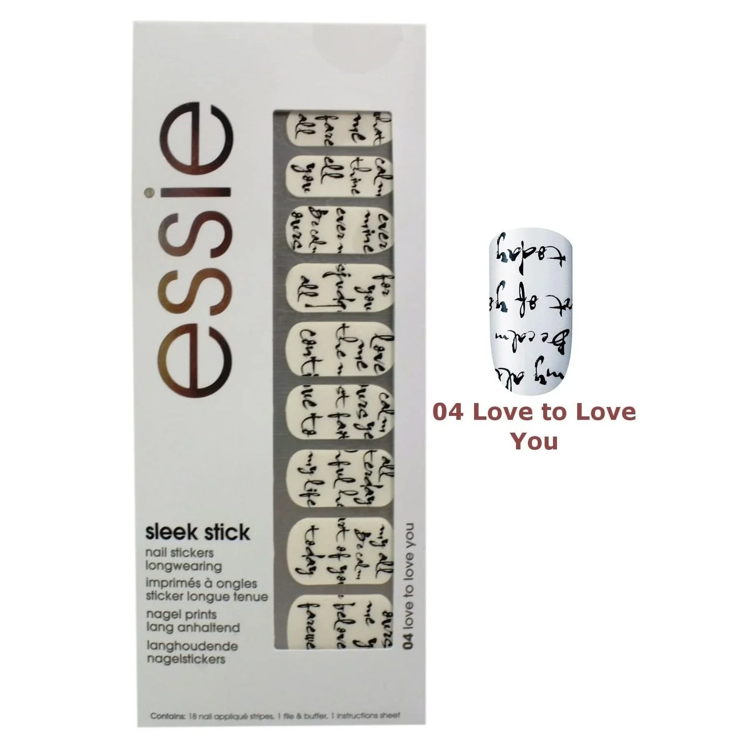 Essie Stick Adesivi per Unghie Eleganti 04 Love To Love You