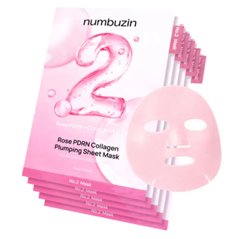 Maschera in tessuto rimpolpante al collagene No.2 Rose PDRN 33 ml NUOVA