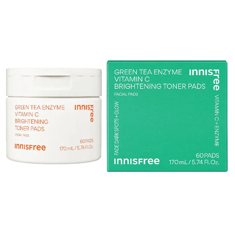 Tampone schiarente agli enzimi del tè verde con vitamina C (60 fogli) (LIEVE PERDITA)