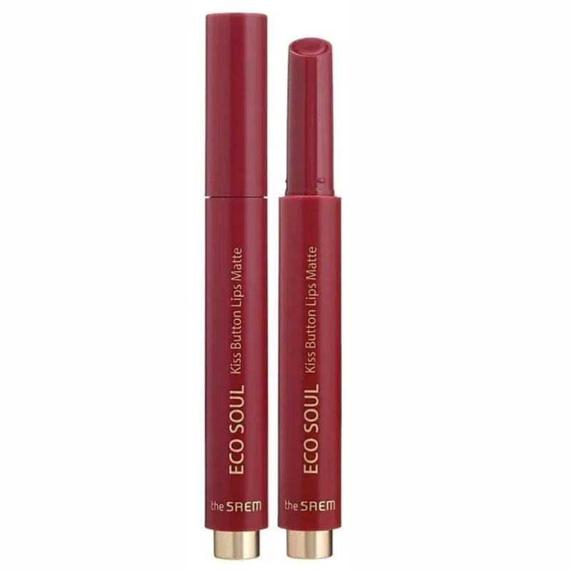 Rossetto liquido opaco Eco Soul Kiss Button Lips 2g #05 Rosso mattone