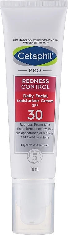 Crema viso idratante e antirossore, da giorno SPF 30
