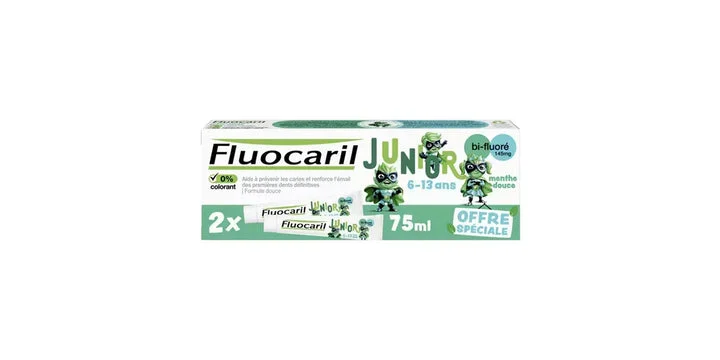 Fluocaril Dentifricio Junior Bi-Fluorato Menta Dolce 6 - 13 anni 2x75ml