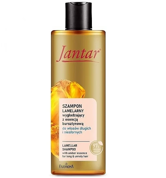 Shampoo con essenza d'ambra per capelli lunghi e ribelli