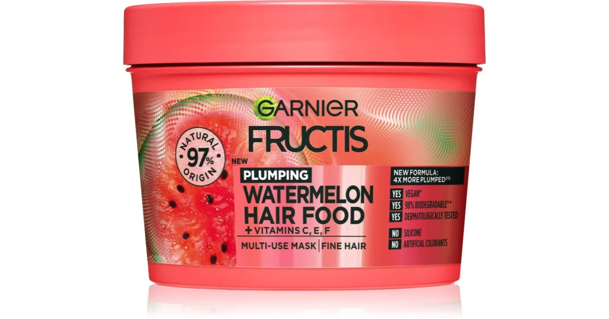 Garnier Fructis Hair Food Maschera volumizzante all'anguria - per capelli fini senza volume - 400ml