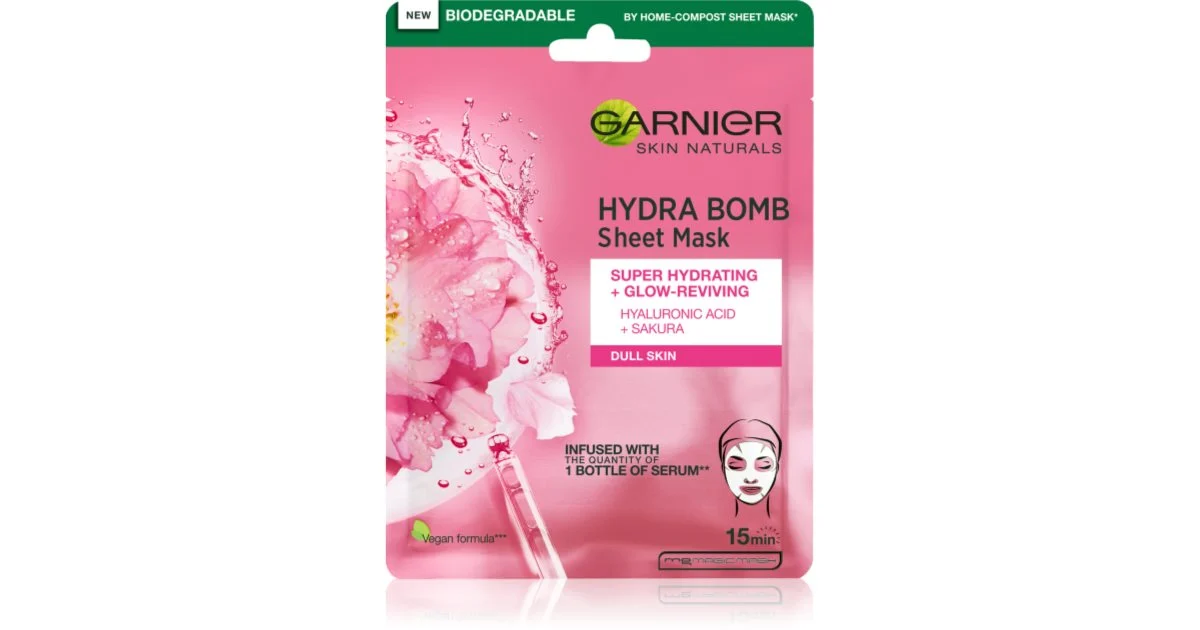 Garnier SkinActive Bomb (Sakura) - Maschera viso idratante - 1.0k