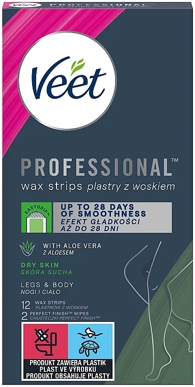 Strisce di cera con aloe vera per la pelle secca