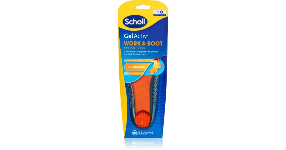 Scholl GelActiv Insole Work & boot solette 1 paio