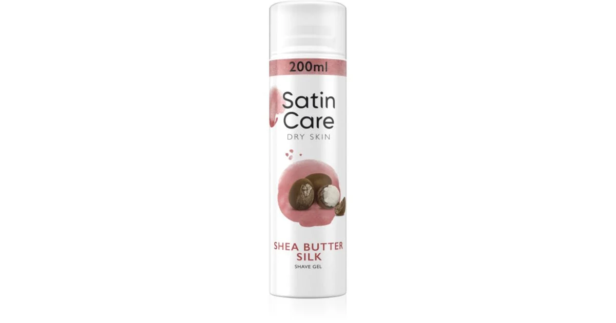 Gillette Gel da barba con burro di karité Pelle secca Satin Care (Gel da barba) 200 ml