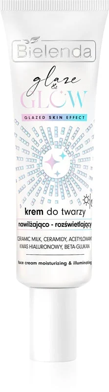 Bielenda GLAZE & GLOW crema viso idratante e illuminante per pelli secche 50 ml