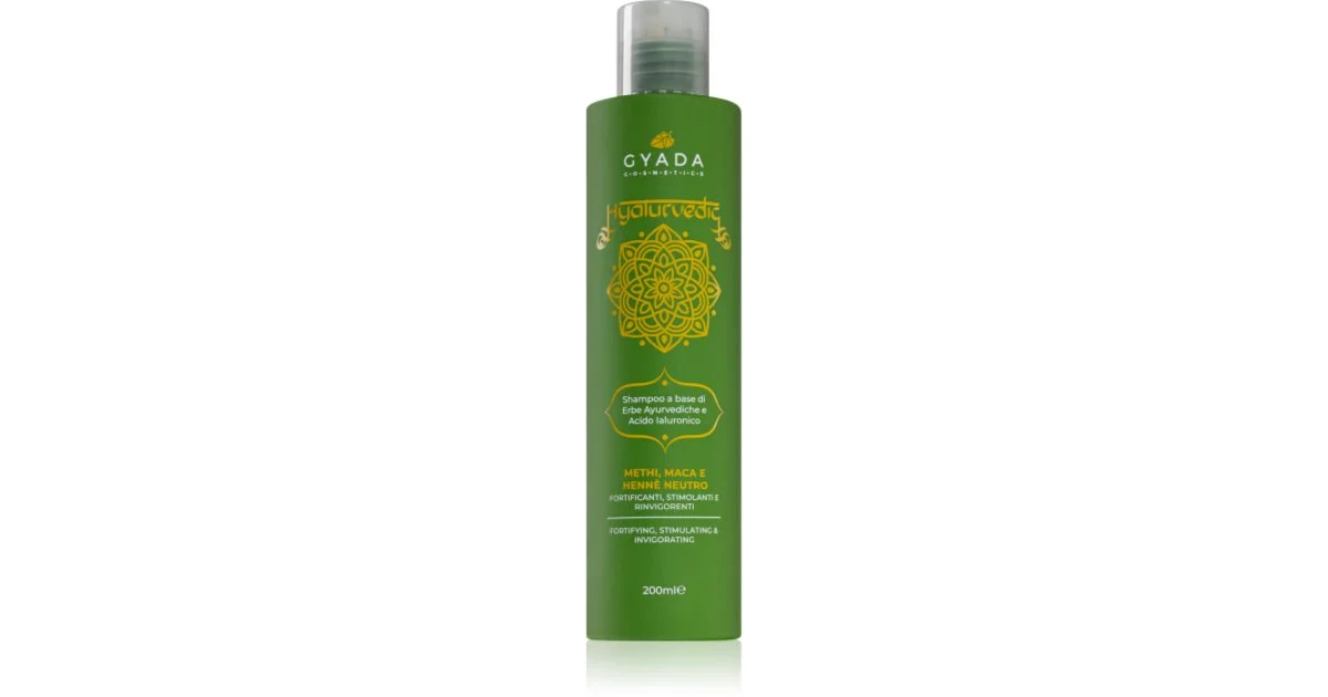 Gyada Cosmetics Hyalurvedic shampoo stimolante e rinfrescante con acido ialuronico 200 ml