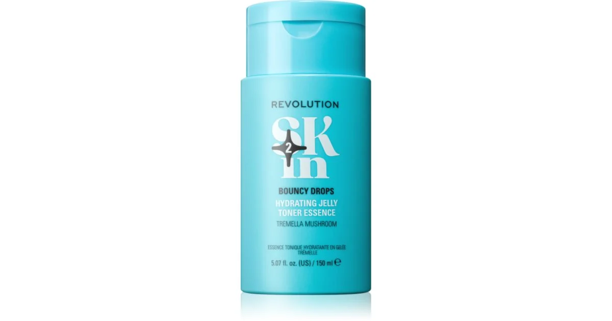 Revolution Skincare Happy Hydrate Bouncy Drops lozione tonica idratante con texture in gel 150 ml