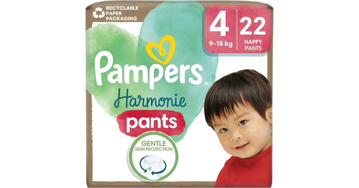 Pampers Harmonie Taglia 4 pannolini a mutandina 9-15 kg 22 pezzi