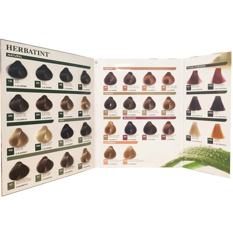 Tavolozza dei colori Herbatint - modello per parrucchiere professionale