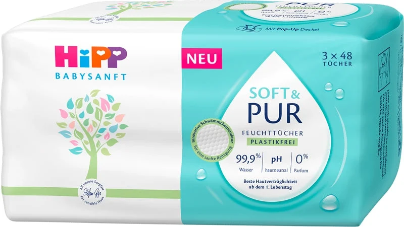 Hipp Soft & Pur Salviette Detergenti Umidificate Per Neonati 3X48 Pezzi