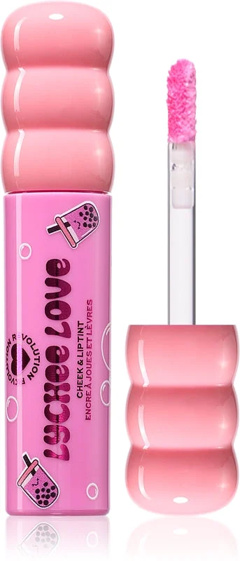 I Heart Revolution Bubble Tea Milky Trucco Multifunzione Per Labbra E Viso Colore Lychee Love Pink 1,8 Ml