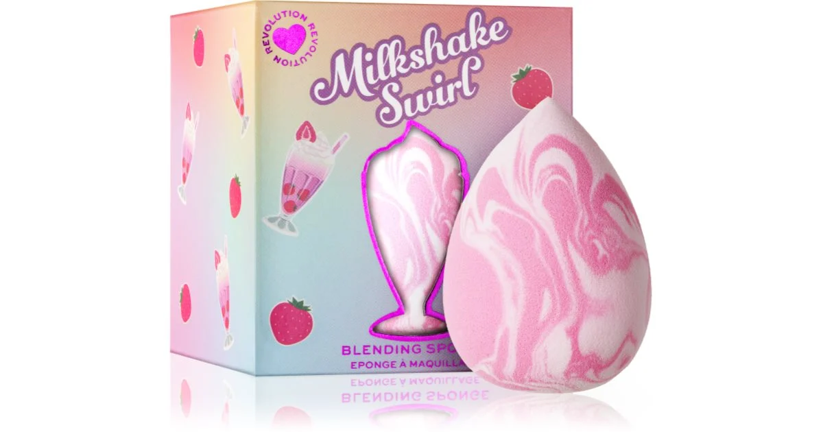 I Heart Revolution Milkshake Strawberry Swirl Spugnetta Per Fondotinta 2 G