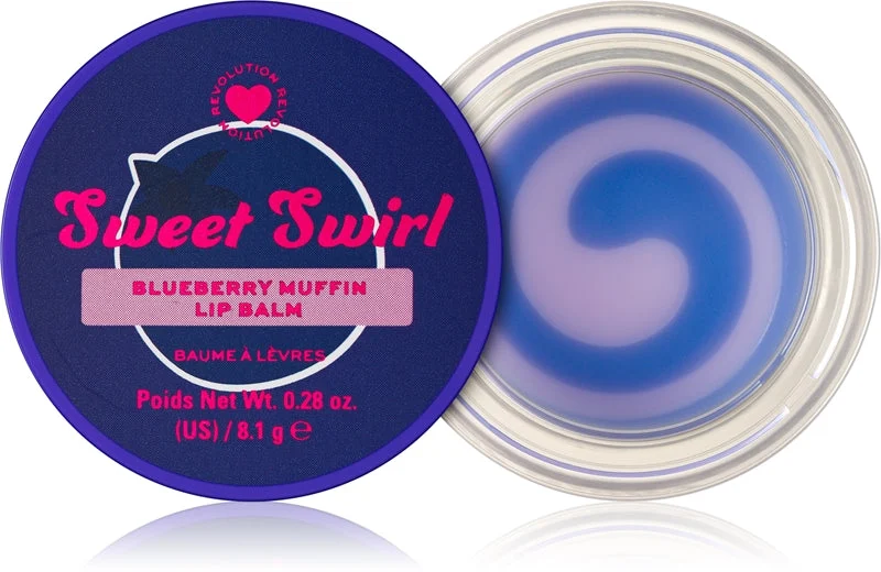 I Heart Revolution Sweet Swirl maschera idratante per le labbra colore Blueberry Muffin 8.1 g