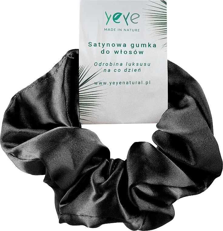 Elastico per capelli in raso, nera
