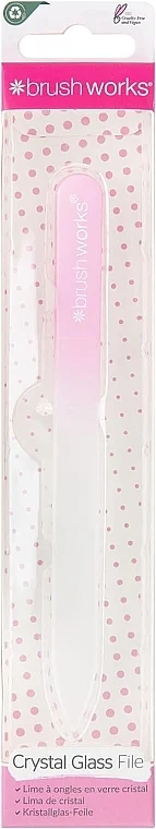 Lima per unghie in vetro, bianco-rosa