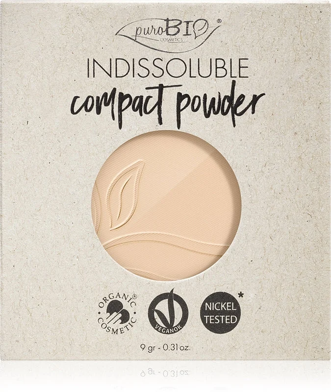 puroBIO Cosmetics Indissouble cipria compatta ricarica colore T01 9 g