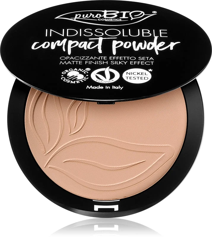 puroBIO Cosmetics Indissouble cipria compatta effetto opaco colore 04 9 g
