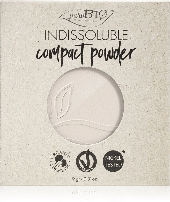 puroBIO Cosmetics Indissouble cipria compatta ricarica colore T00 9 g