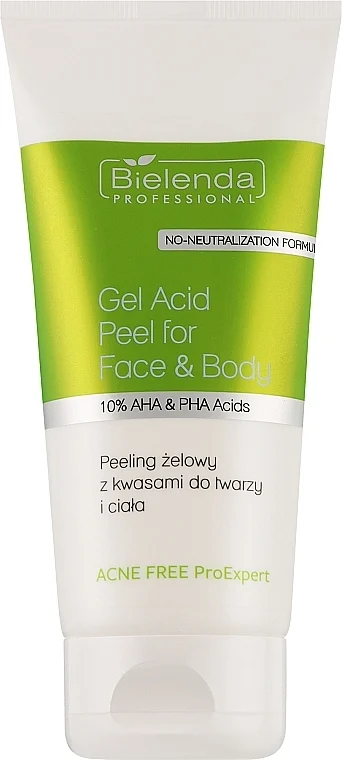 Gel peeling viso e corpo con acidi