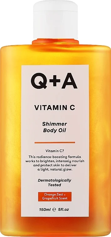 Olio per il corpo con effetto scintillante e vitamina C