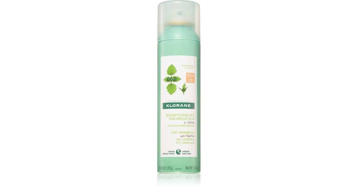 Klorane Nettle shampoo secco per capelli grassi e scuri 150 ml